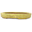 Pot à bonsaï ovale jaune de Hattori - 160 x 123 x 25 mm