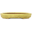Pot à bonsaï ovale jaune de Hattori - 160 x 123 x 25 mm