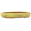 Pot à bonsaï ovale jaune de Hattori - 160 x 123 x 25 mm