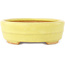 Oval yellow bonsai pot by Hattori - 140 x 110 x 37 mm