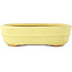 Pot à bonsaï ovale jaune de Hattori - 157 x 117 x 45 mm