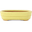 Pot à bonsaï ovale jaune de Hattori - 157 x 117 x 45 mm