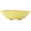 Pot à bonsaï Mokko jaune par Hattori - 163 x 140 x 48 mm