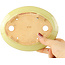 Maceta ovalada amarilla para bonsái de Hattori - 167 x 130 x 35 mm