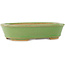 Pot à bonsaï ovale vert de Hattori - 157 x 115 x 37 mm