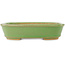 Oval green bonsai pot by Hattori - 157 x 115 x 37 mm
