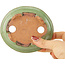 Pot à bonsaï ovale vert de Hattori - 127 x 112 x 37 mm