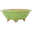 Pot à bonsaï vert mokko de Hattori - 135 x 115 x 50 mm