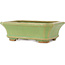 Rectangular green bonsai pot by Hattori - 163 x 122 x 54 mm