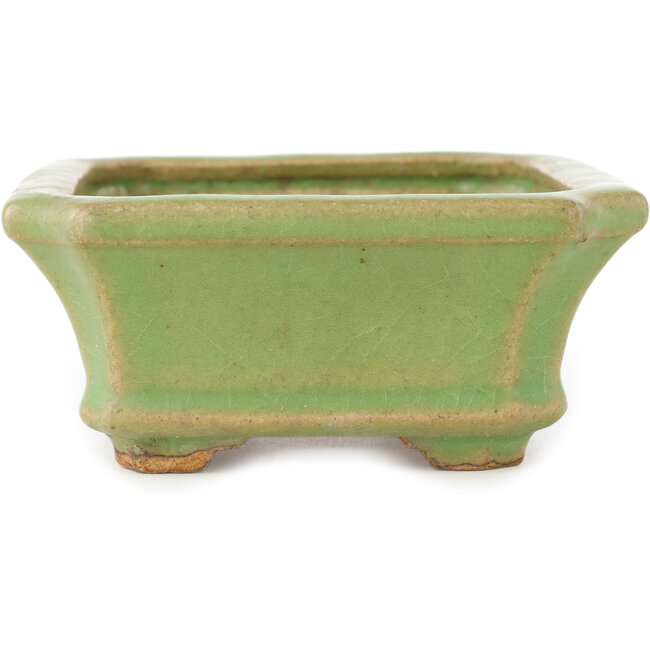 Vaso bonsai rettangolare verde di Hattori - 163 x 122 x 54 mm