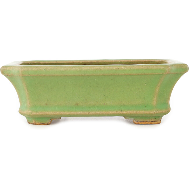 Vaso bonsai rettangolare verde di Hattori - 163 x 122 x 54 mm