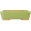 Rectangular green bonsai pot by Hattori - 142 x 107 x 40 mm