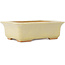 Rectangular white bonsai pot by Hattori - 175 x 130 x 55 mm