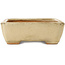 Maceta rectangular blanca para bonsái de Hattori - 151 x 115 x 40 mm