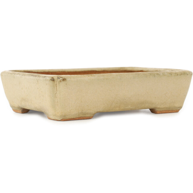 Vaso bonsai rettangolare bianco di Hattori - 151 x 115 x 40 mm