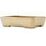 Rectangular white bonsai pot by Hattori - 151 x 115 x 40 mm