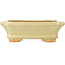 Rectangular white bonsai pot by Hattori - 143 x 112 x 47 mm