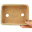 Pot à bonsaï rectangulaire blanc de Hattori - 151 x 115 x 40 mm