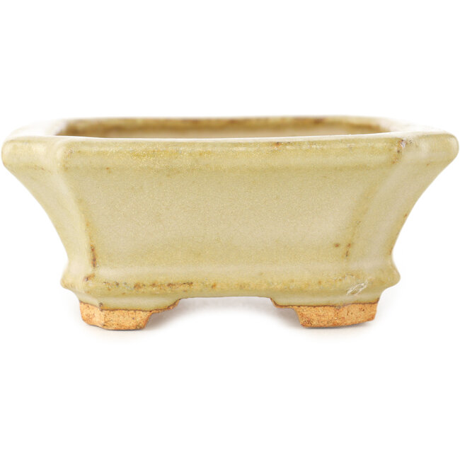 Vaso bonsai rettangolare bianco di Hattori - 143 x 112 x 47 mm