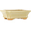 Rectangular white bonsai pot by Hattori - 143 x 112 x 47 mm