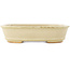 Oval white bonsai pot by Hattori - 160 x 117 x 38 mm