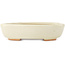 Vaso bonsai ovale bianco di Hattori - 165 x 127 x 40 mm