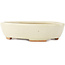 Vaso bonsai ovale bianco di Hattori - 165 x 127 x 40 mm