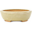 Oval white bonsai pot by Hattori - 165 x 127 x 40 mm