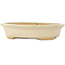 Ovale witte bonsai pot van Hattori - 165 x 132 x 38 mm