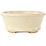 Vaso bonsai ovale bianco di Hattori - 132 x 113 x 45 mm