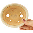 Oval white bonsai pot by Hattori - 132 x 113 x 45 mm