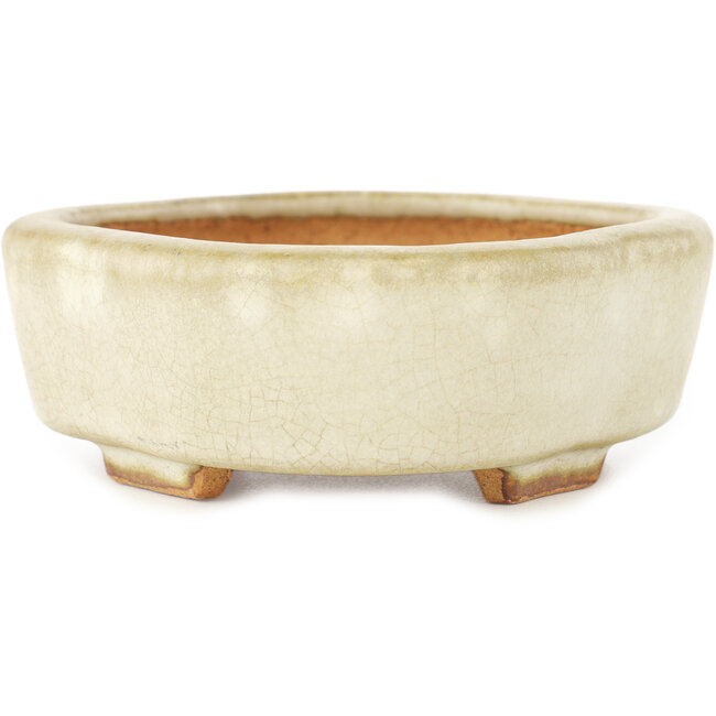 Vaso bonsai Mokko bianco di Hattori - 142 x 118 x 43 mm