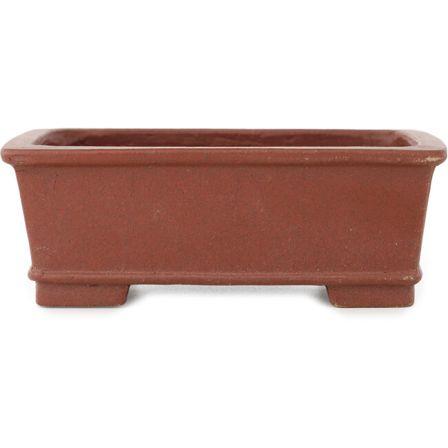 Maceta rectangular sin esmaltar para bonsái de Shibakatsu - 125 x 100 x 45 mm