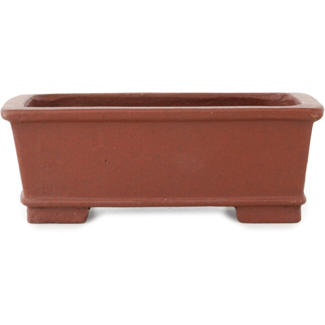 Maceta rectangular sin esmaltar para bonsái de Shibakatsu - 125 x 100 x 45 mm