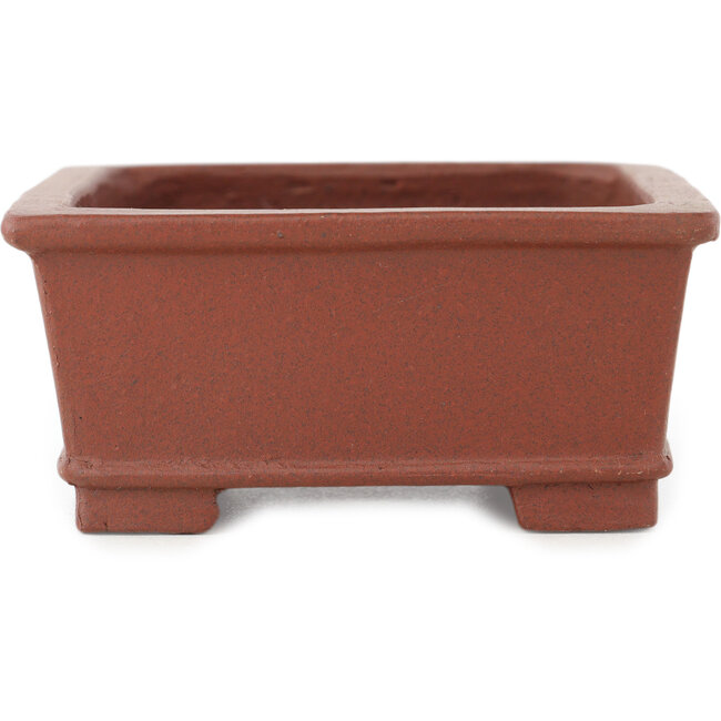 Maceta rectangular sin esmaltar para bonsái de Shibakatsu - 125 x 100 x 45 mm