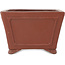 Maceta para bonsái cuadrada sin esmaltar de Shibakatsu - 160 x 160 x 110 mm