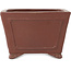 Square unglazed bonsai pot by Shibakatsu - 160 x 160 x 110 mm