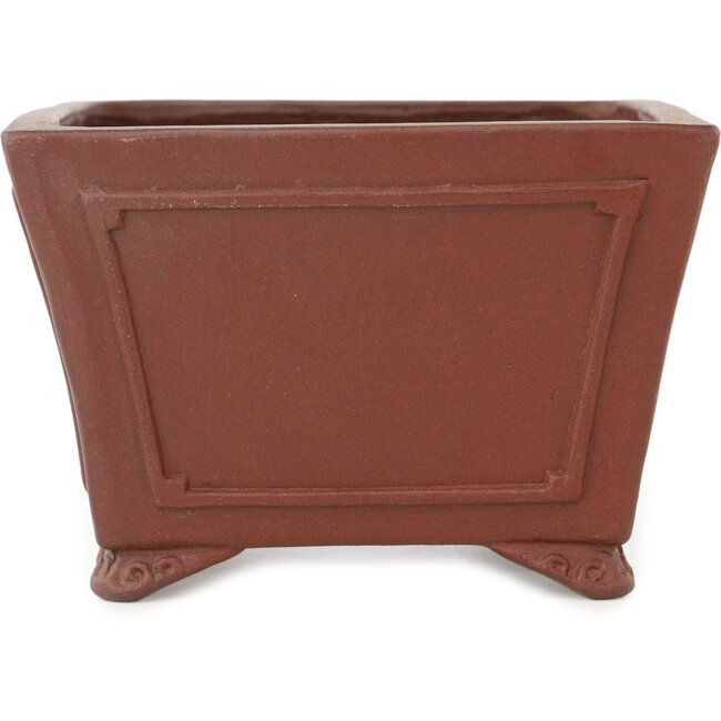 Square unglazed bonsai pot by Shibakatsu - 160 x 160 x 110 mm