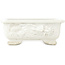 Rectangular white bonsai pot - 140 x 107 x 55 mm