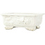 Rectangular white bonsai pot - 140 x 107 x 55 mm