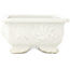 Rectangular white bonsai pot - 140 x 107 x 55 mm