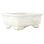 Rectangular white bonsai pot - 140 x 107 x 55 mm
