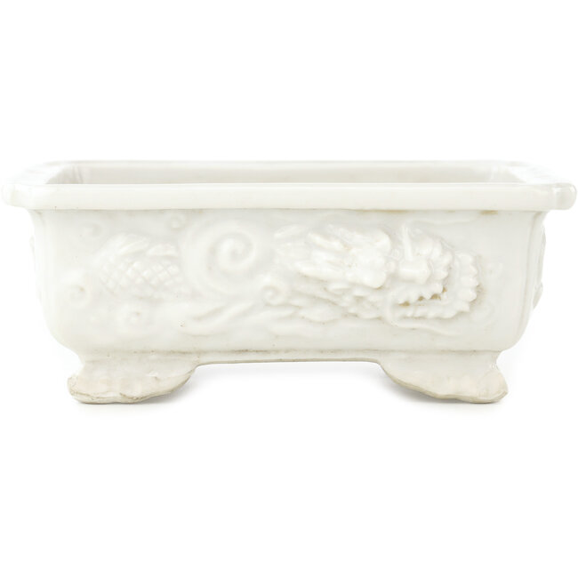 Vaso bonsai rettangolare bianco - 140 x 107 x 55 mm