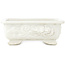 Maceta rectangular blanca para bonsái - 140 x 107 x 55 mm