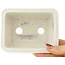 Rectangular white bonsai pot - 140 x 107 x 55 mm