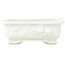 Rectangular white bonsai pot - 125 x 97 x 42 mm