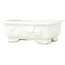 Rectangular white bonsai pot - 125 x 97 x 42 mm
