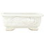 Rectangular white bonsai pot - 125 x 97 x 42 mm