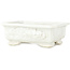 Rectangular white bonsai pot - 125 x 97 x 42 mm
