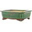 Maceta rectangular verde para bonsái de Heian Kosen - 125 x 115 x 43 mm